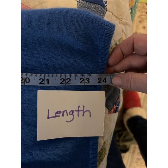 VTG Ann Taylor Wool Angora Babydoll Blue Sweater M Coquette Y2K Quiet Luxury - Picture 8 of 10